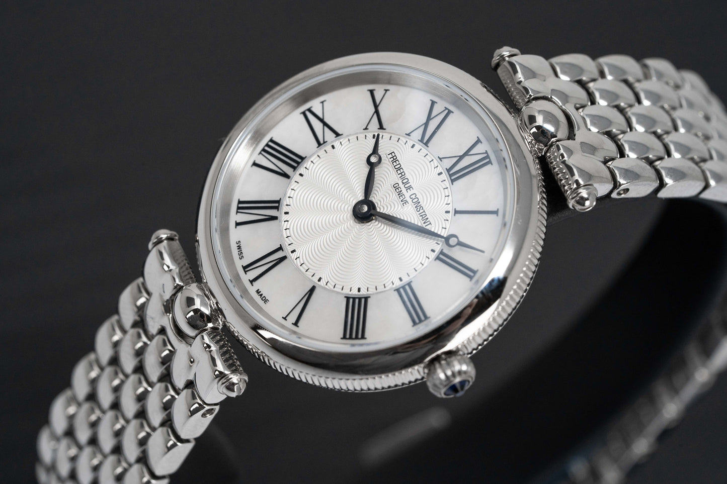 Frederique Constant Watch Ladies Art Deco Round Mother of Pearl FC-200MPW2AR6B