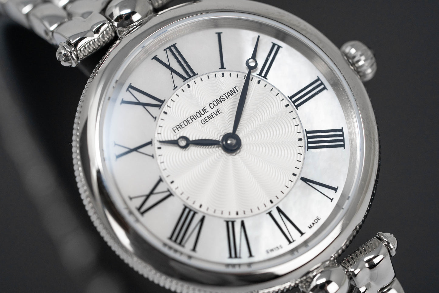 Frederique Constant Watch Ladies Art Deco Round Mother of Pearl FC-200MPW2AR6B