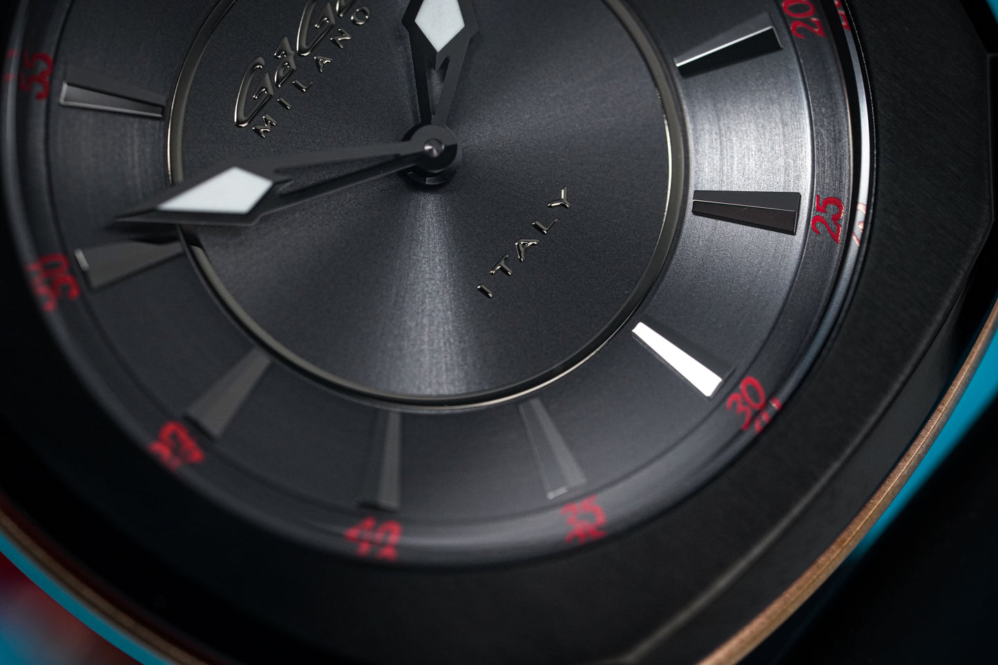 Gaga Milano Watch Frame_One Rose Gold Red 7054.01