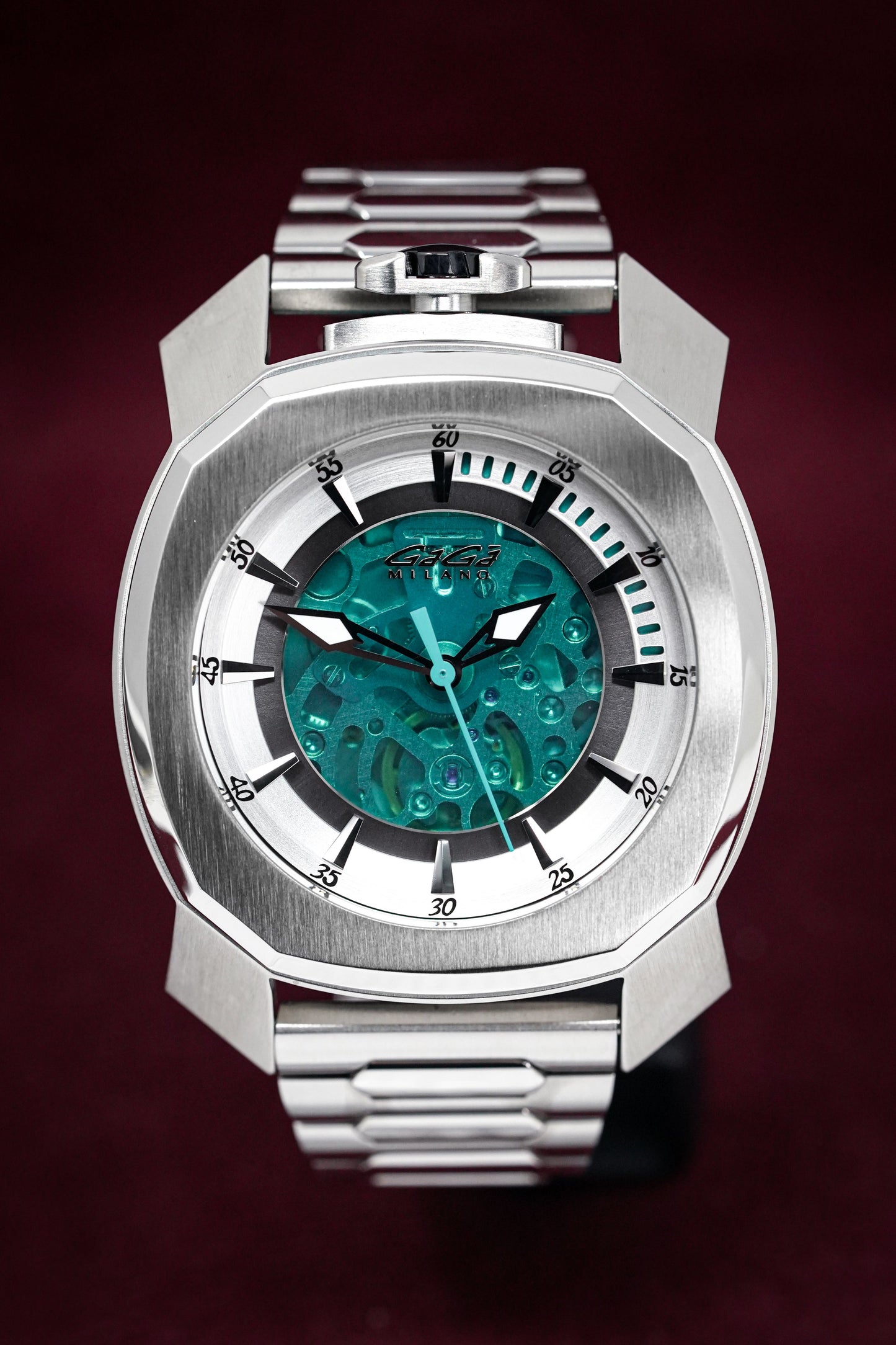 Gaga Milano Automatic Watch Frame_One Skeleton Steel 7070.01