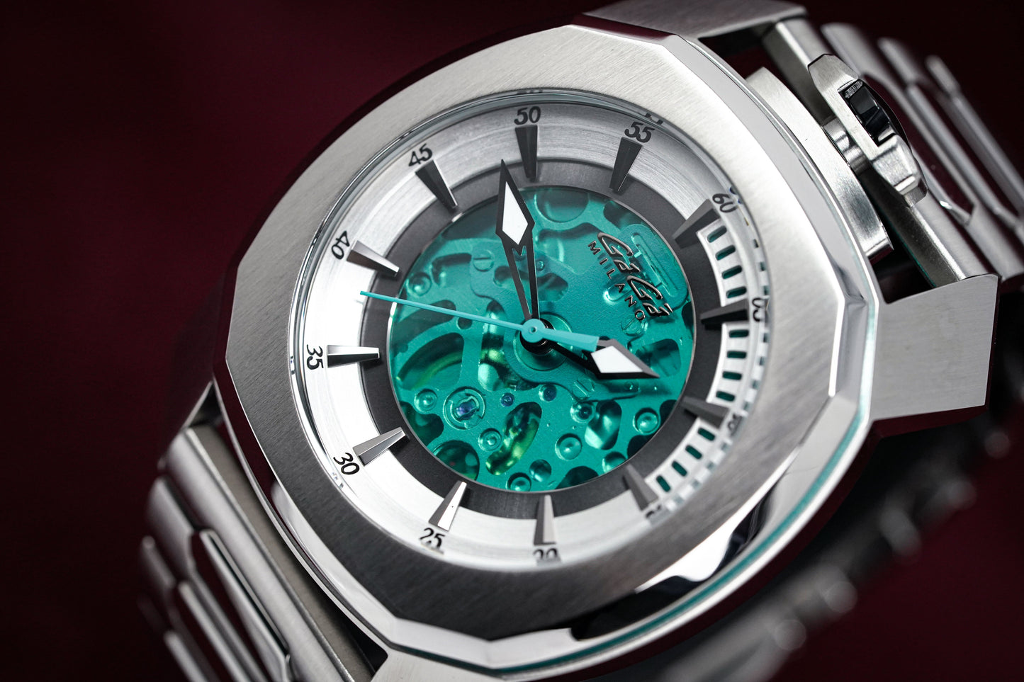 Gaga Milano Automatic Watch Frame_One Skeleton Steel 7070.01