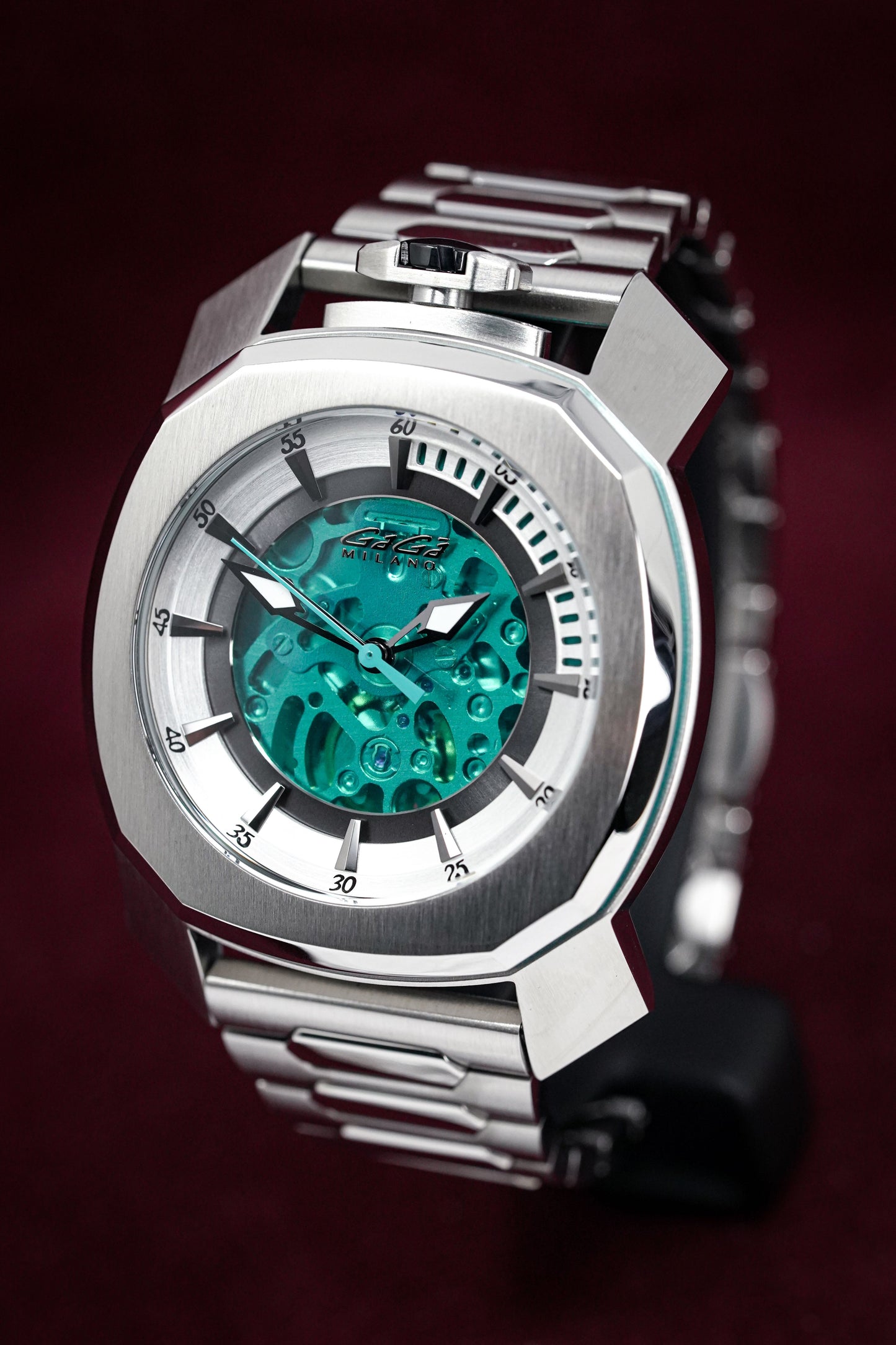 Gaga Milano Automatic Watch Frame_One Skeleton Steel 7070.01