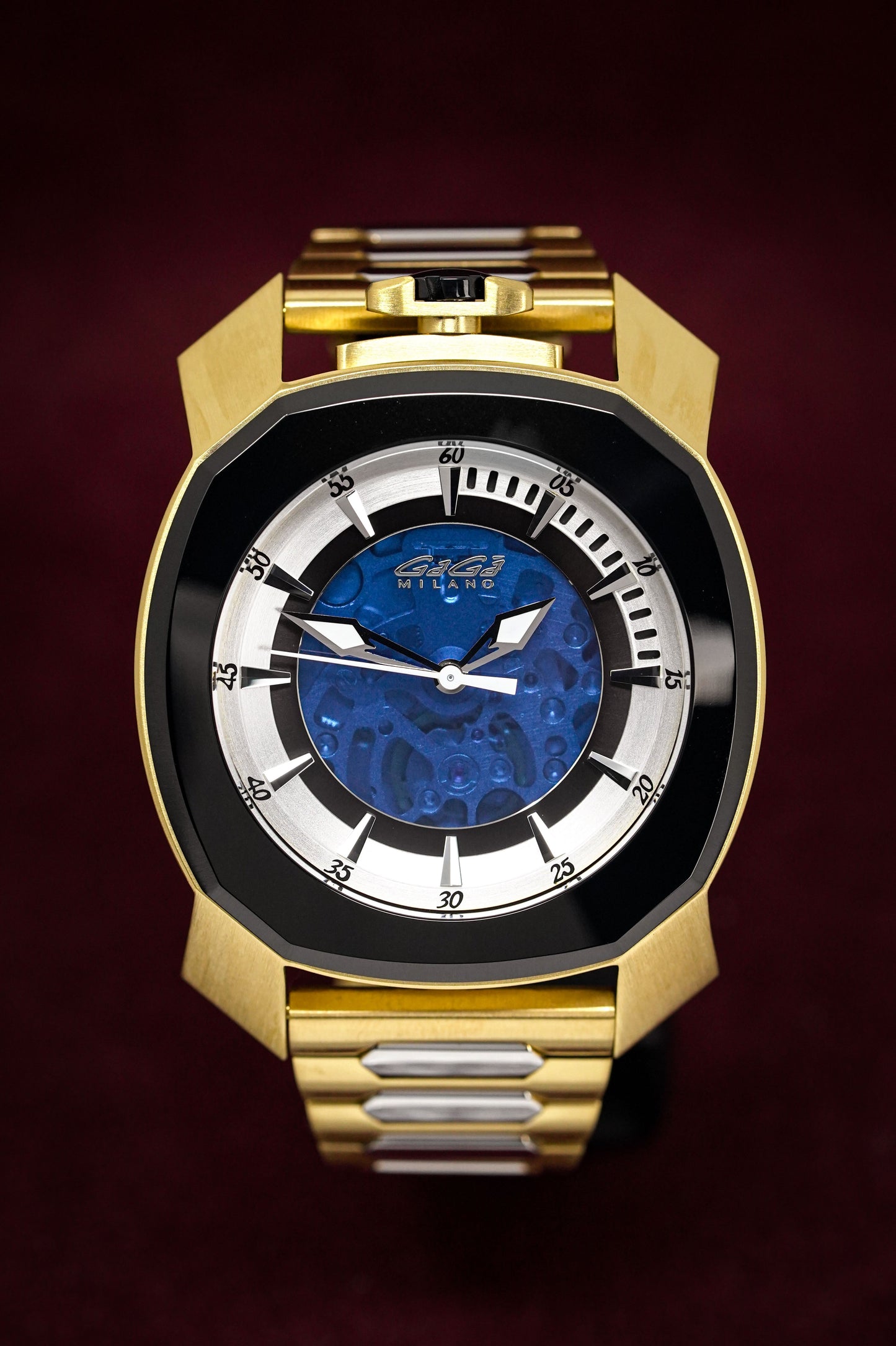 Gaga Milano Automatic Watch Frame_One Skeleton Gold 7078.01