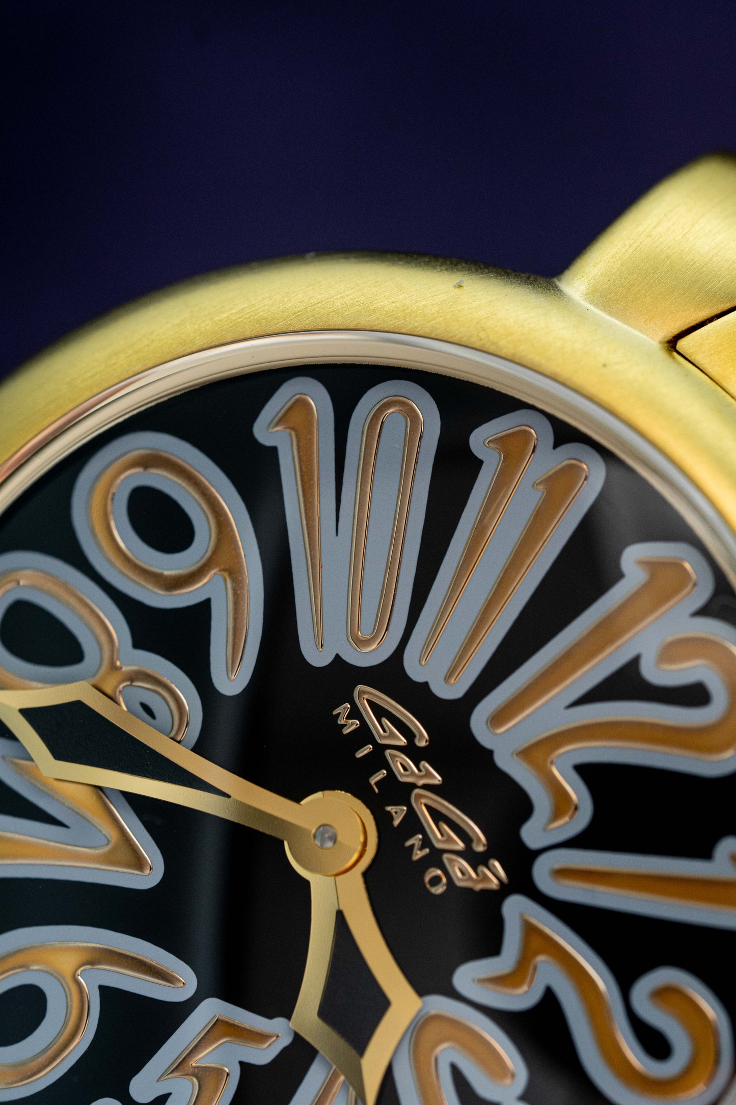 GaGà Milano Watch Manuale Ladies 35mm Yellow Gold Black