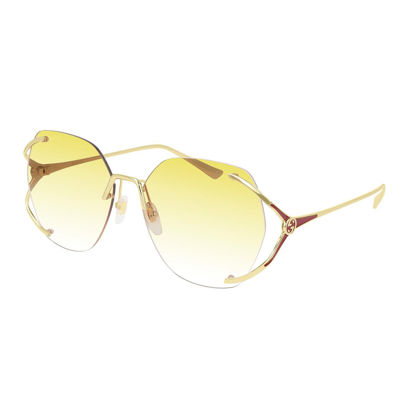 Gucci Women's Sunglasses Oversized Oval Gold GG0651S-005 59