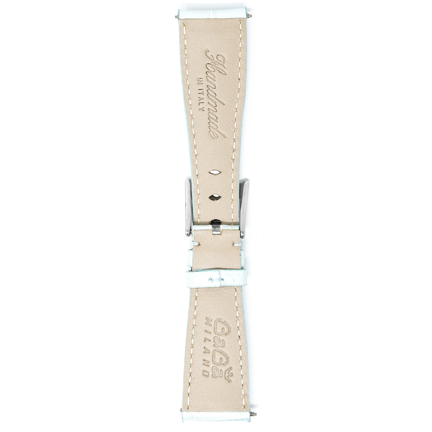 Gagà Milano Watch Blue Alligator Leather Strap