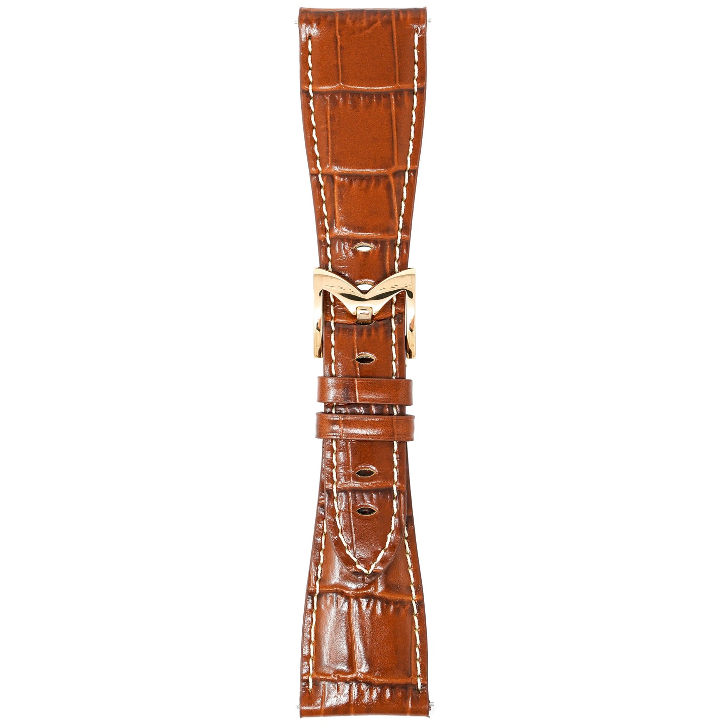 Gagà Milano Watch Brown Alligator Leather Strap