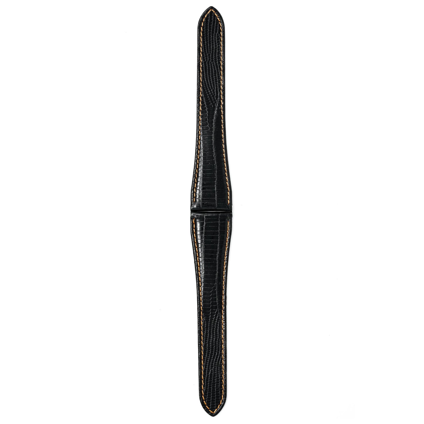 Gagà Milano Watch Black Orange Lizard Leather Butterfly Strap