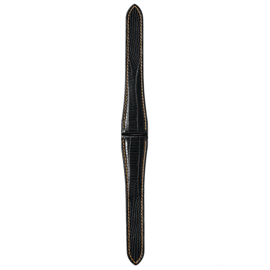Gagà Milano Watch Black Orange Lizard Leather Butterfly Strap