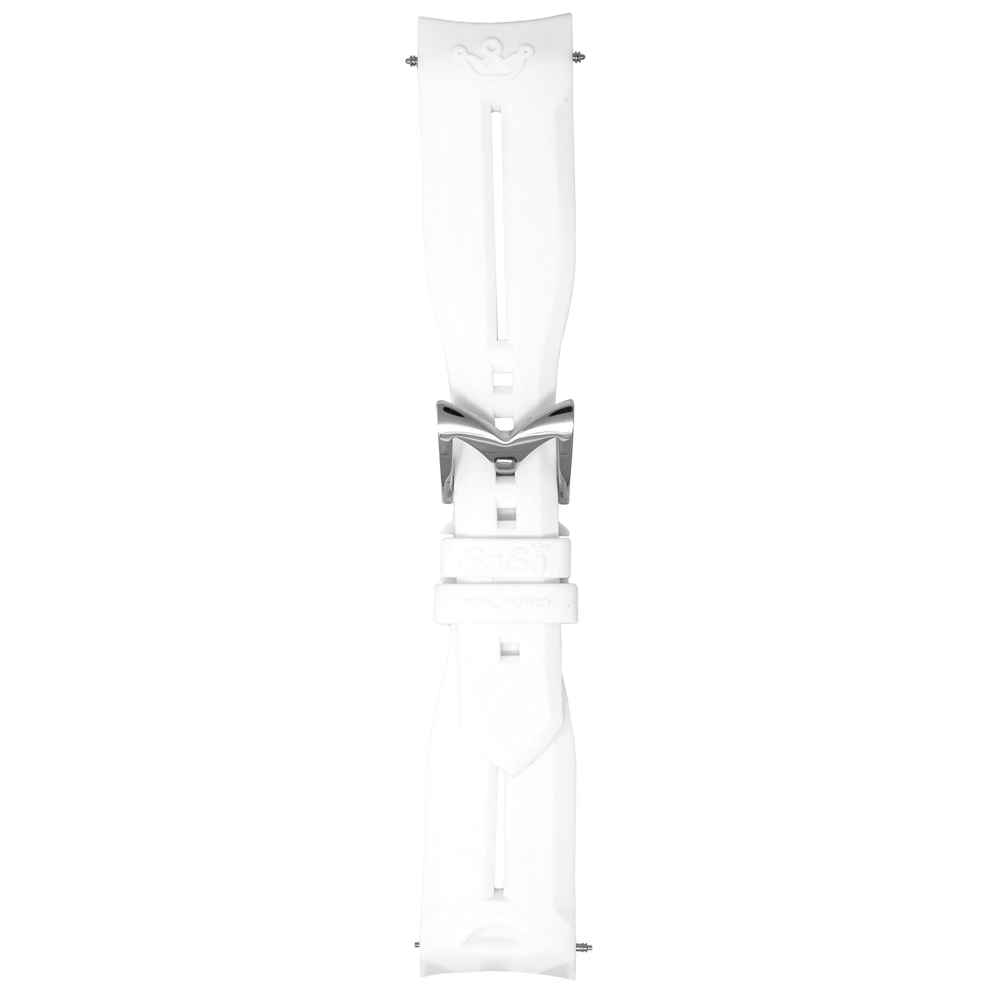 Gagà Milano Watch White Silicone Rubber Strap