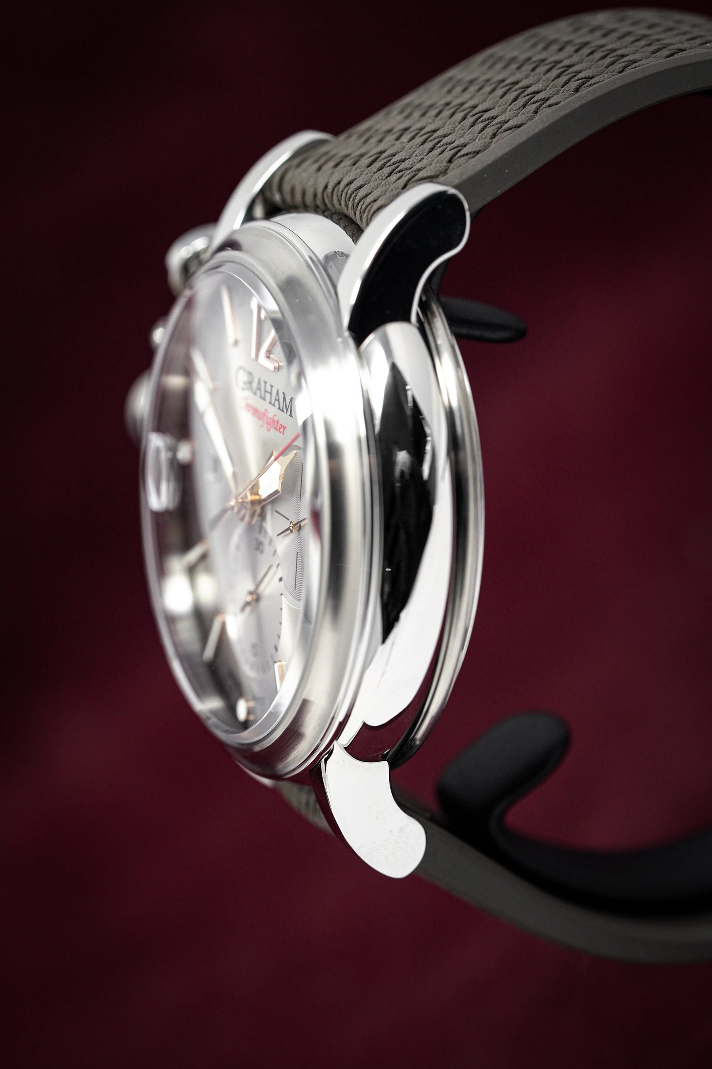 Graham Chronofighter Grand Vintage Steel Rubber 2CVDS.S02A