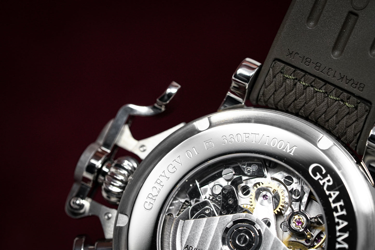 Graham Chronofighter Grand Vintage Steel Rubber 2CVDS.S02A