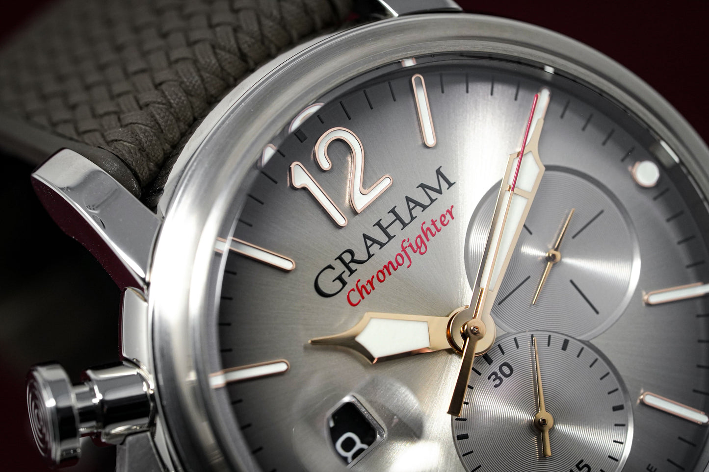 Graham Chronofighter Grand Vintage Steel Rubber 2CVDS.S02A