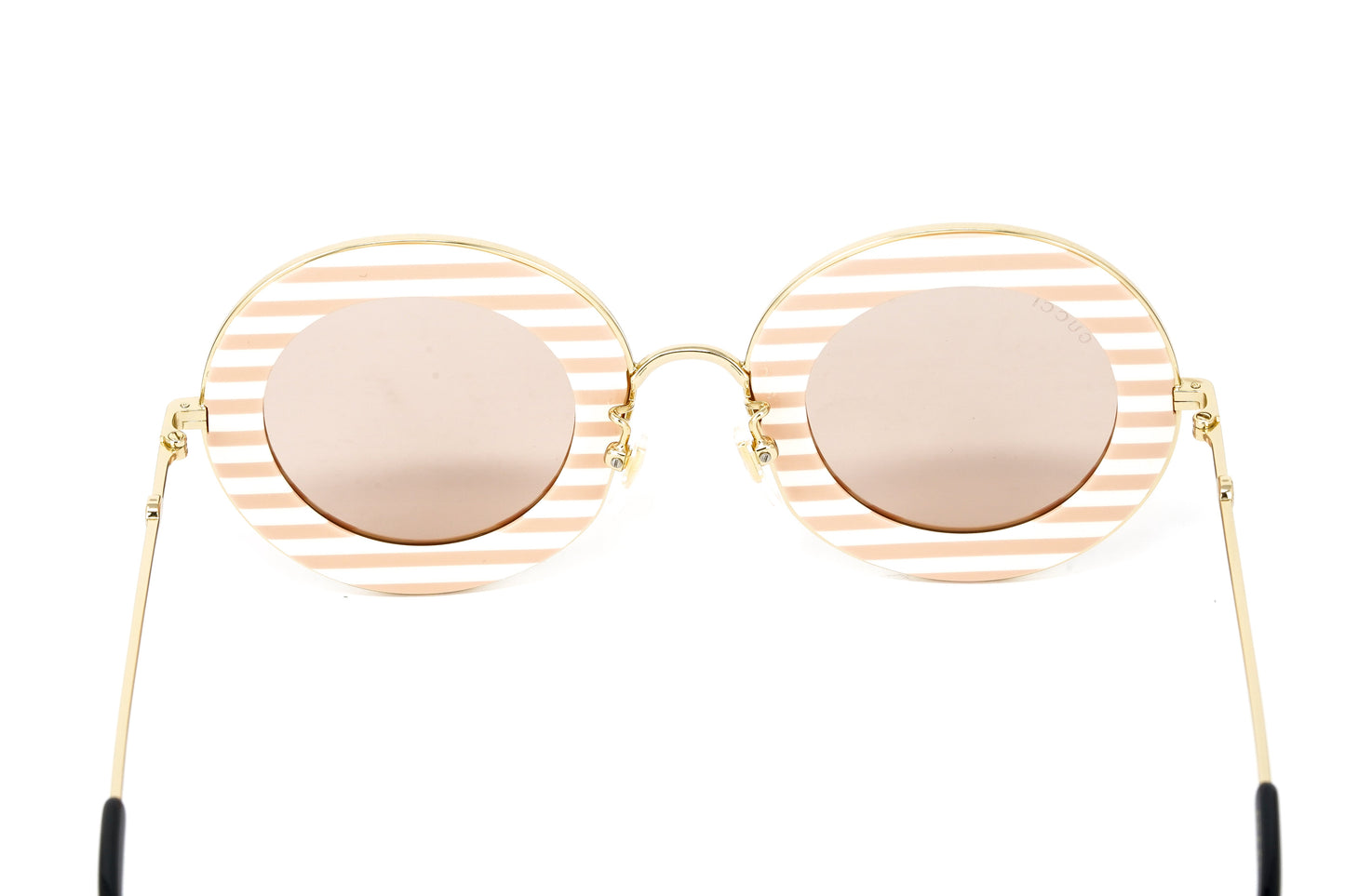 Gucci Women's Sunglasses Oversized Round Gold Soave Amore GG0113S-009 44
