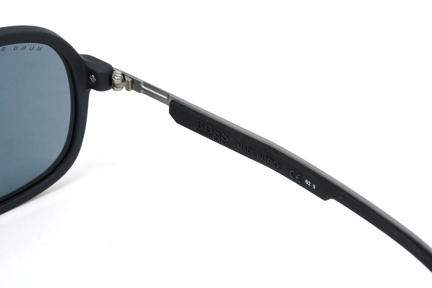 Boss by BOSS Men's Sunglasses Pilot Black/Grey 1200/N/S TI7 63