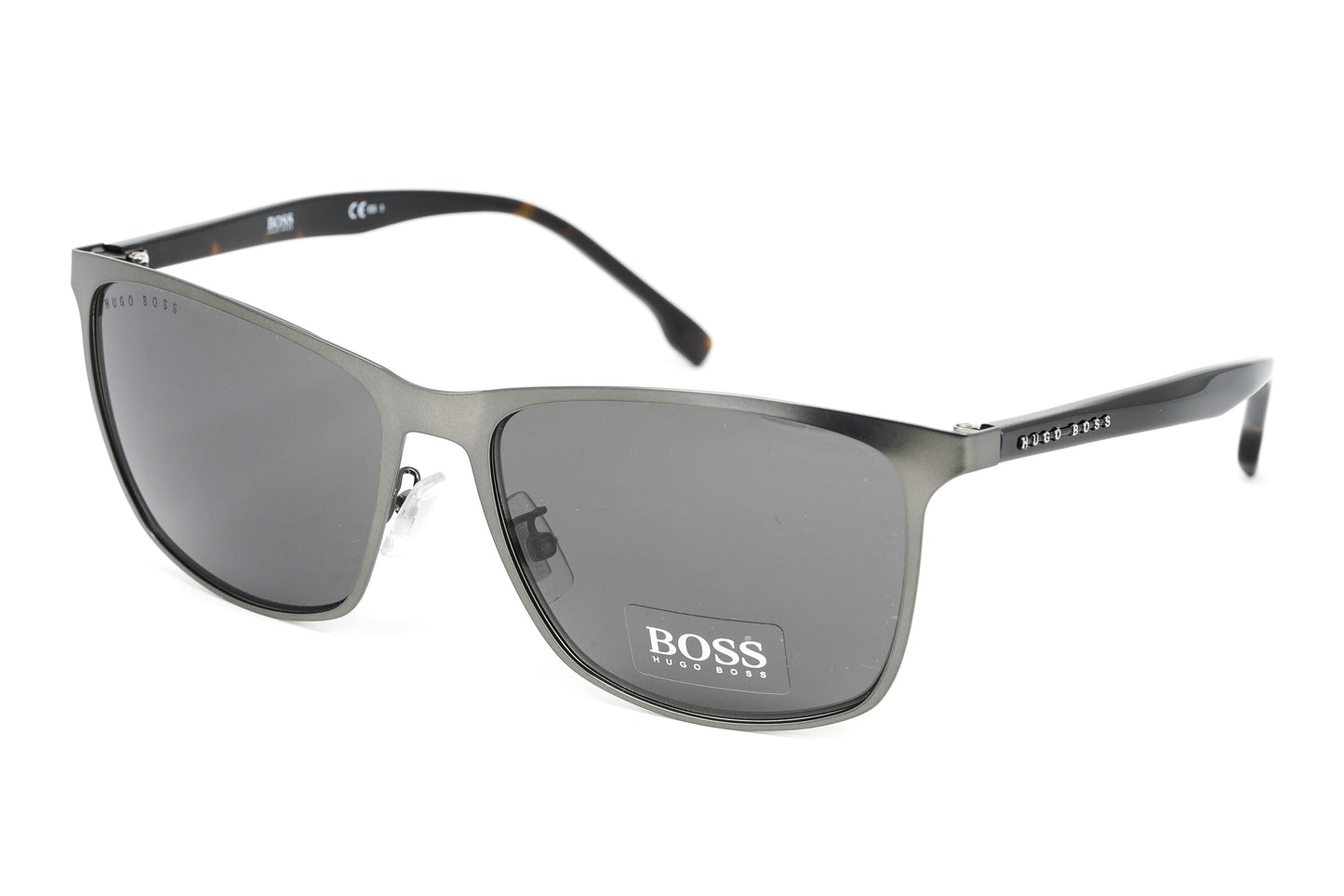Boss by BOSS Men's Sunglasses Classic Square Ruthenium/Grey 1291/F/S R80 IR 59