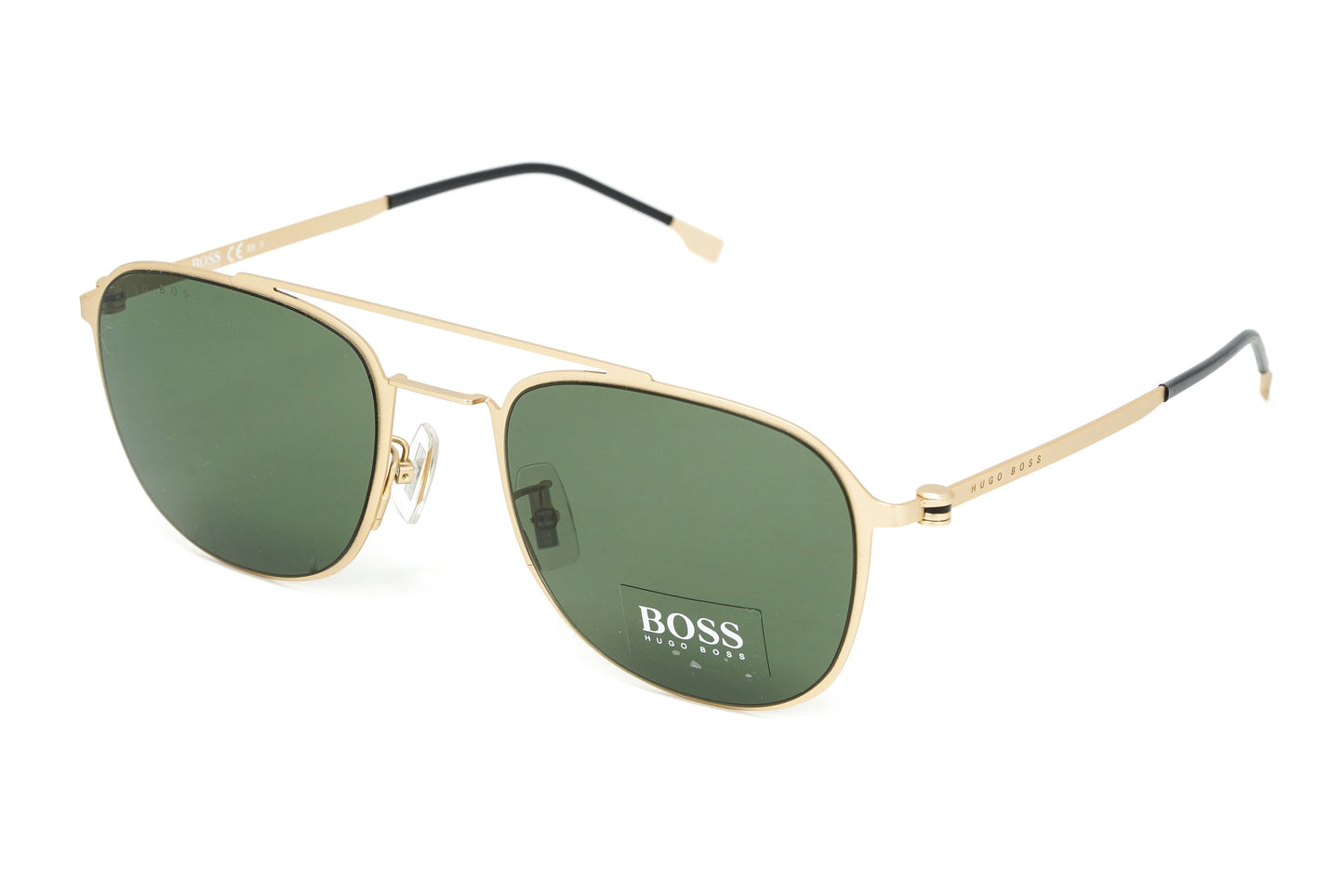 Boss by BOSS Men's Sunglasses Square Browline Gold/Green 1349/F/S AOZ QT