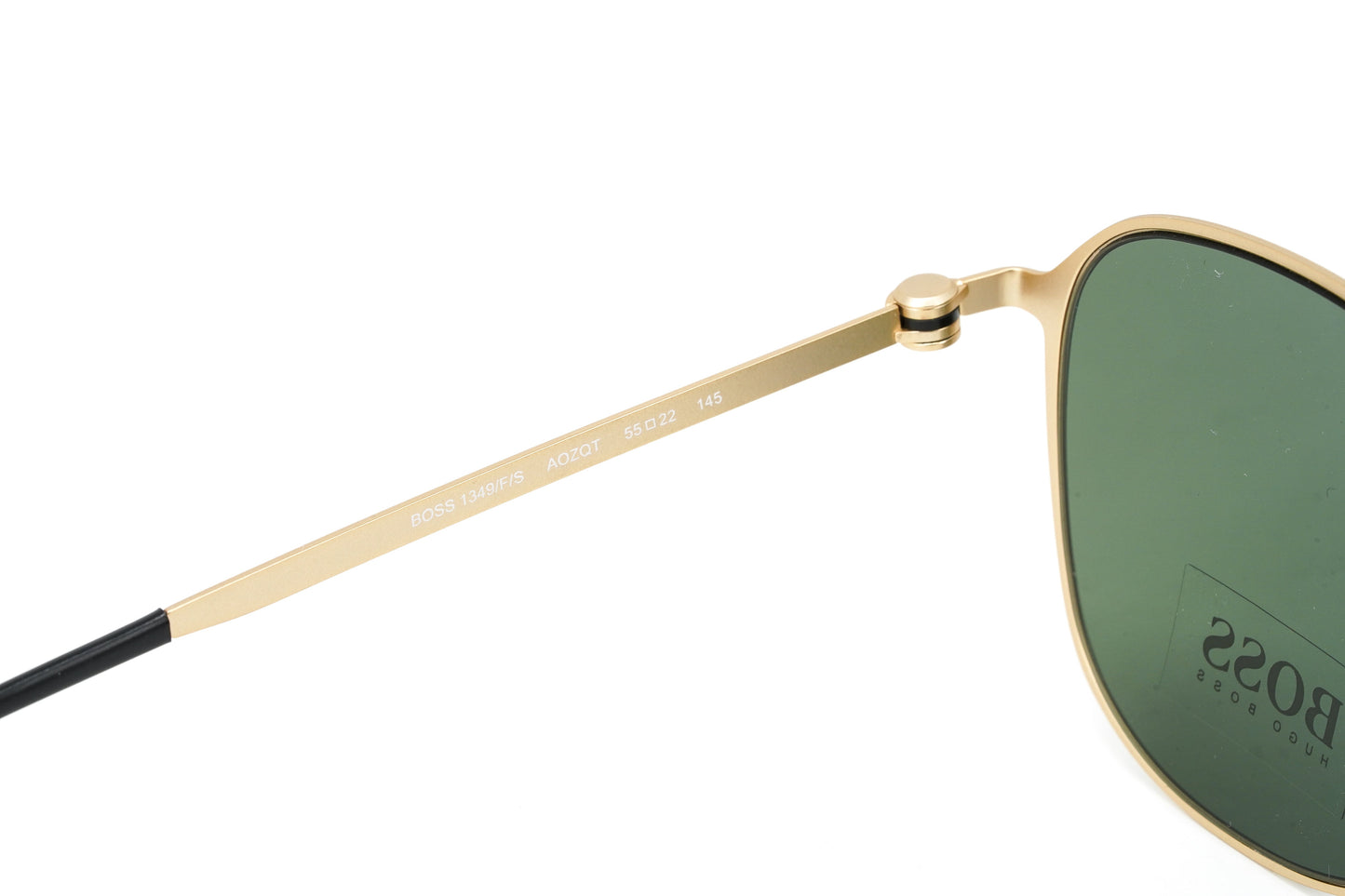 Boss by BOSS Men's Sunglasses Square Browline Gold/Green 1349/F/S AOZ QT