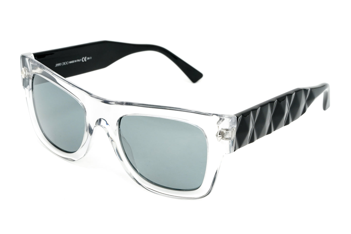 Jimmy Choo Men's Sunglasses Classic Rectangle Grey/Clear DUDE/S KB7