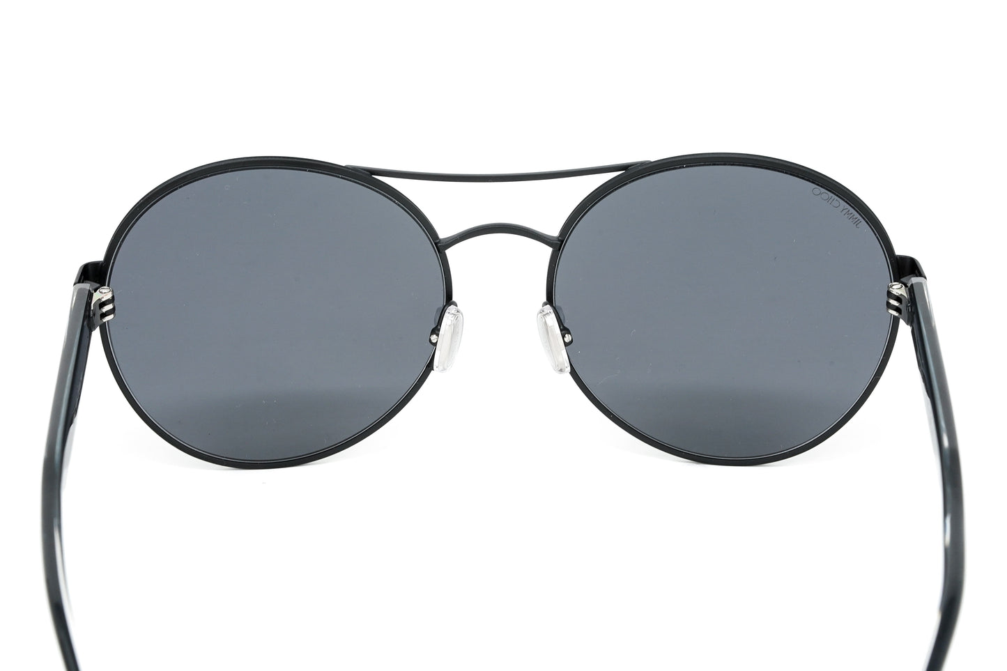 Jimmy Choo Unisex Sunglasses Round Browline Matte Black YANN/S 807