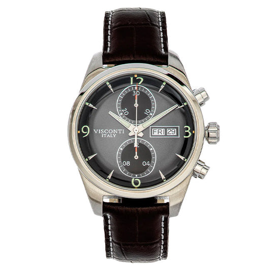 Visconti Men's Watch Roma 60s Chronograph 42mm Black KW21-04
