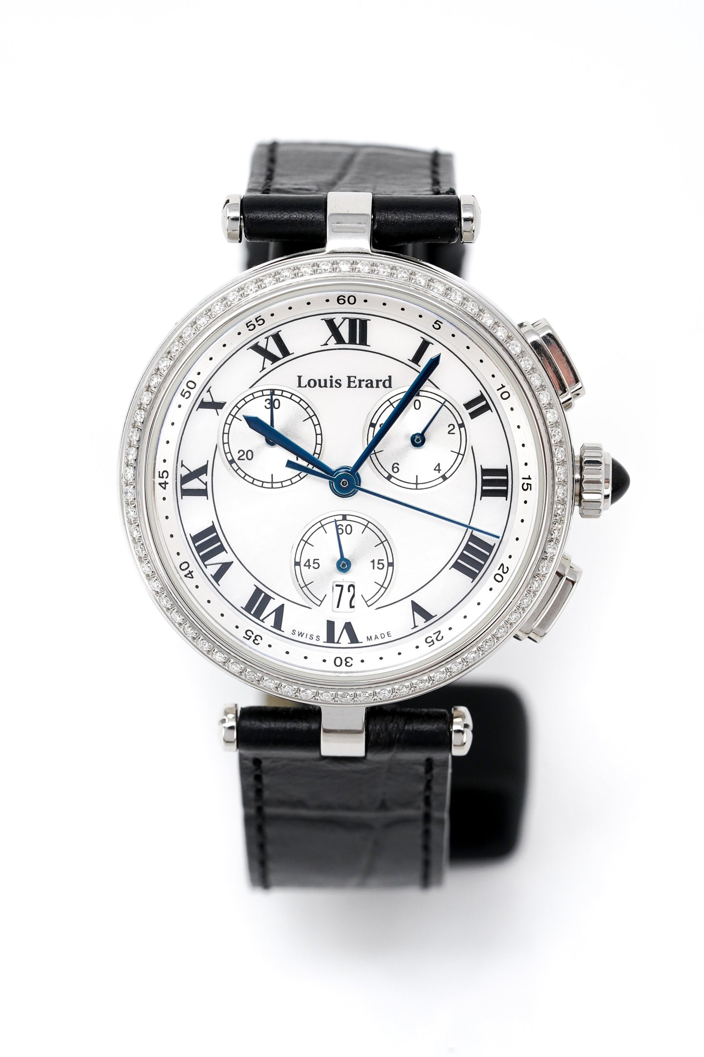 Louis Erard Watch Ladies Chronograph Romance Diamond Black 12820SE04.BDCC5