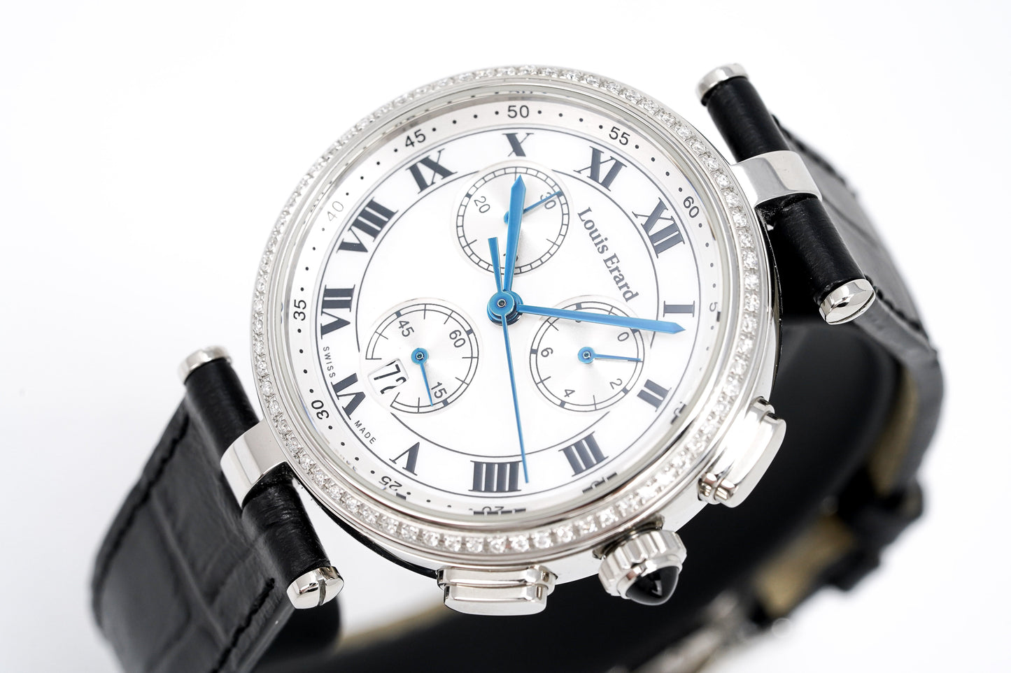 Louis Erard Watch Ladies Chronograph Romance Diamond Black 12820SE04.BDCC5