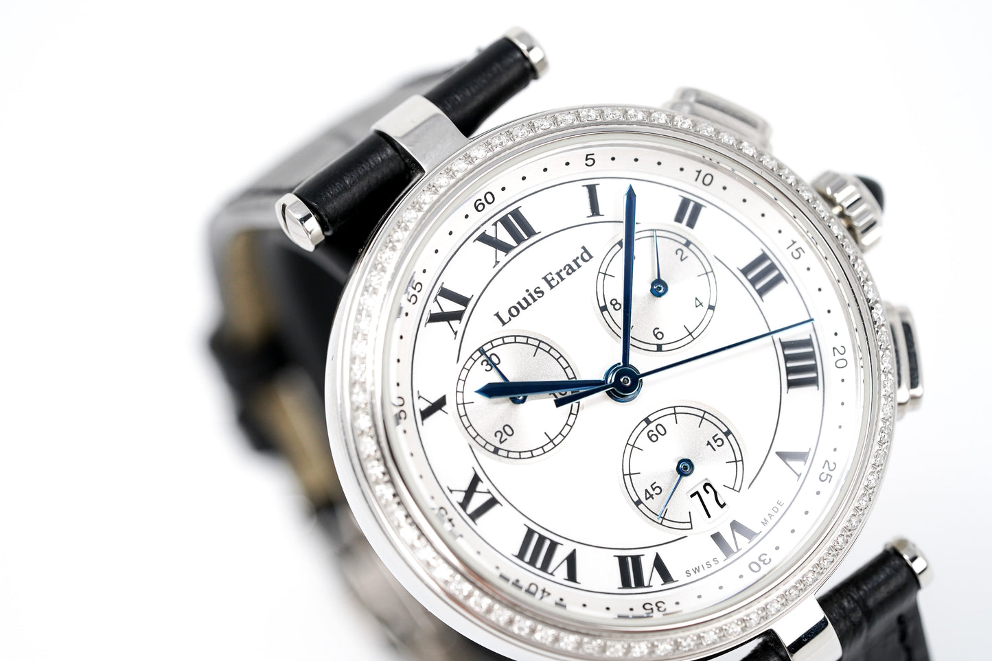 Louis Erard Watch Ladies Chronograph Romance Diamond Black 12820SE04.BDCC5