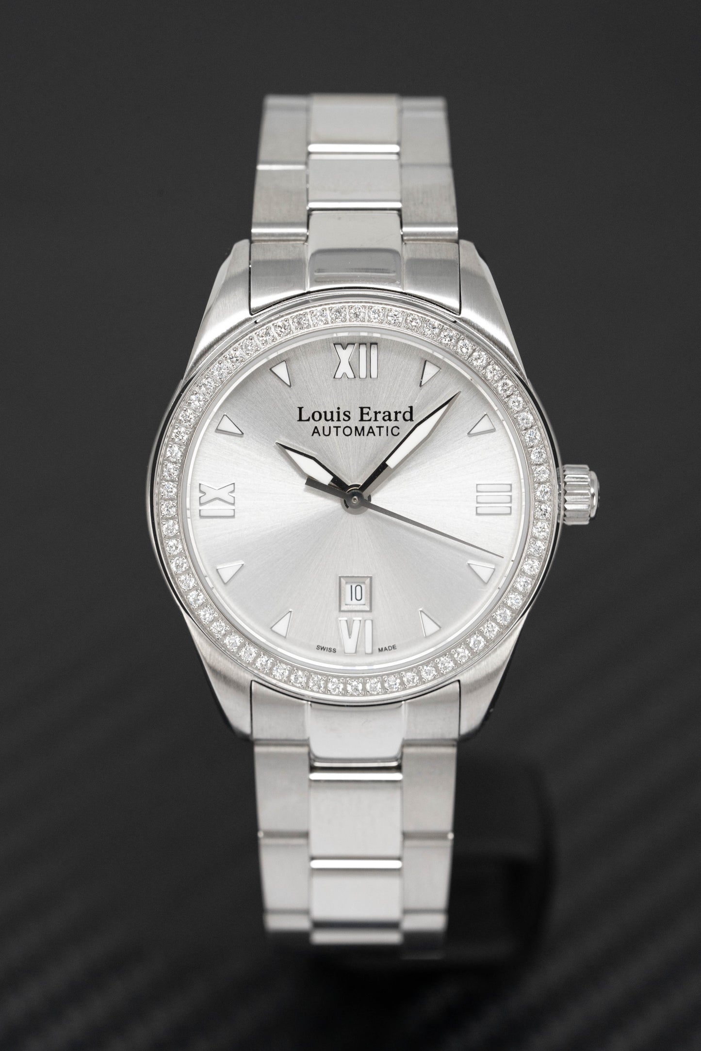 Louis Erard Watch Ladies Heritage Sport Diamond Silver 20100SE01.BMA17