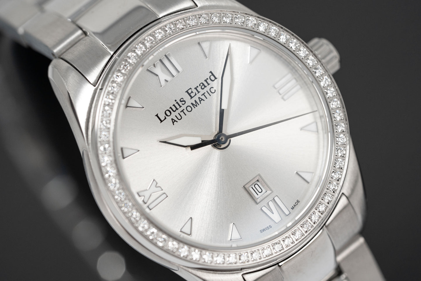 Louis Erard Watch Ladies Heritage Sport Diamond Silver 20100SE01.BMA17