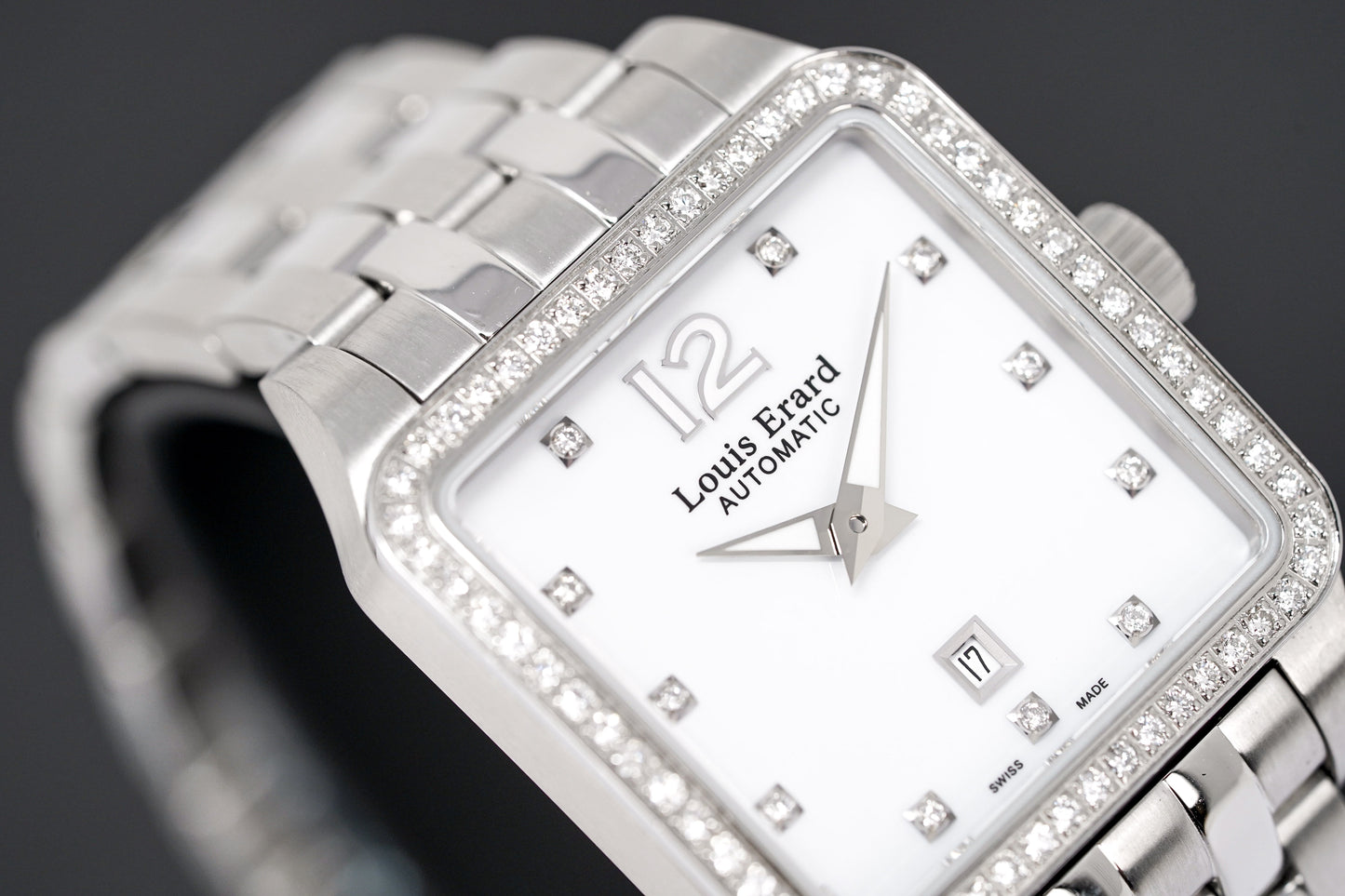 Louis Erard Watch Ladies Emotion Square White Diamond 20700SE11.BMA18