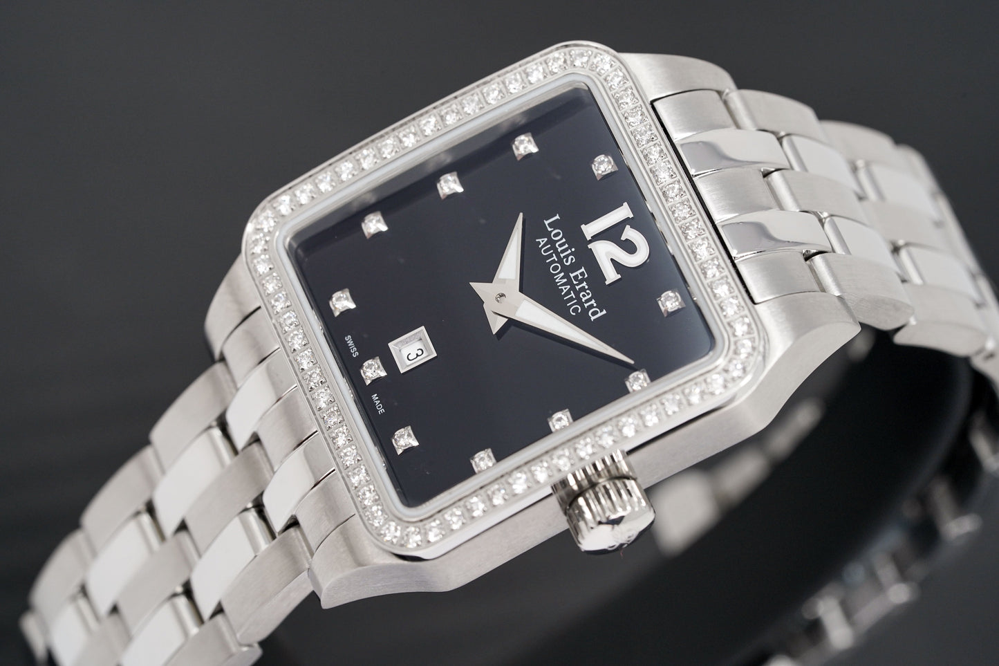 Louis Erard Watch Ladies Emotion Square Black Diamond 20700SE12.BMA18