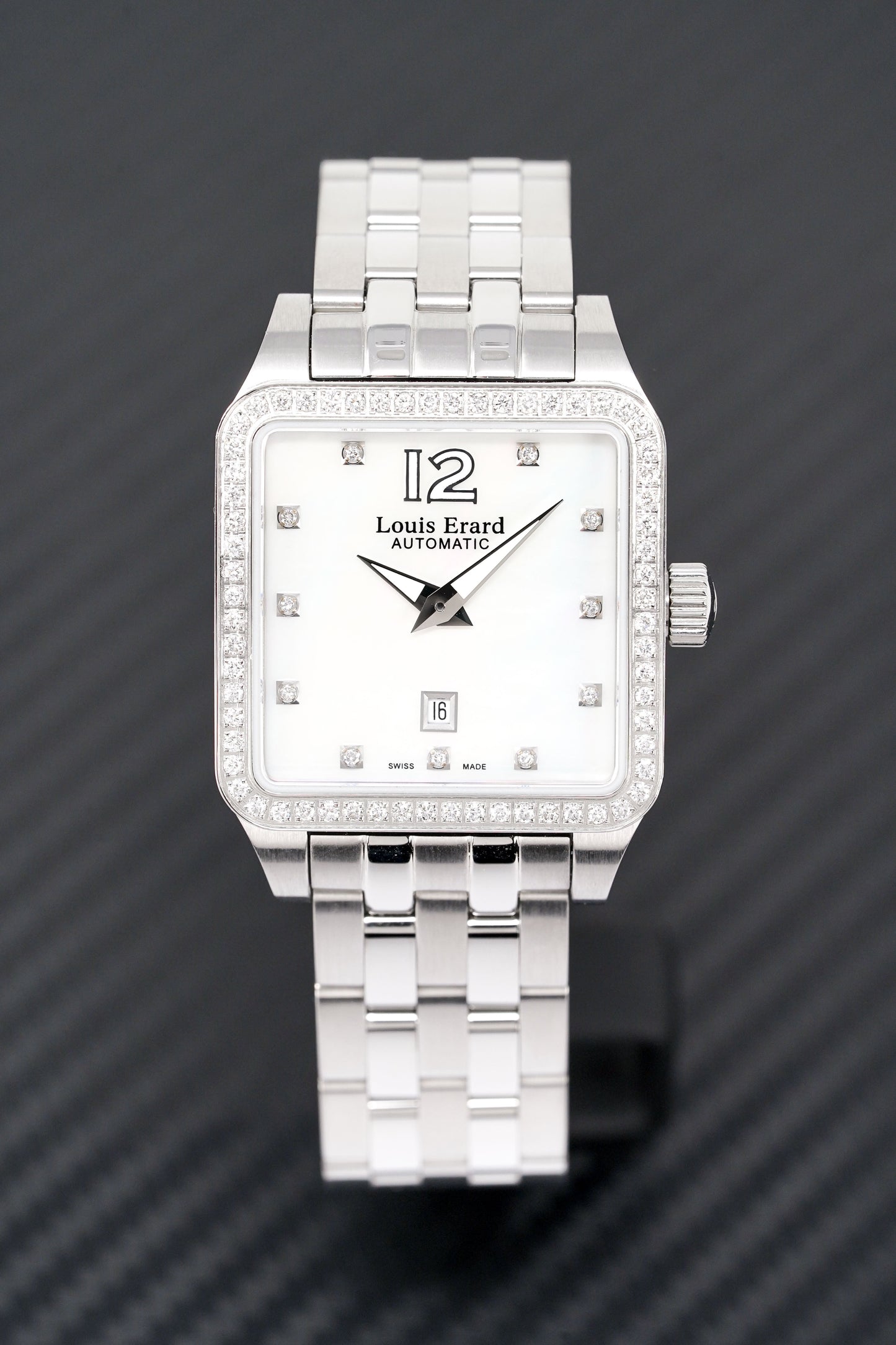 Louis Erard Watch Ladies Emotion Square Mother of Pearl Diamond 20700SE14.BMA18