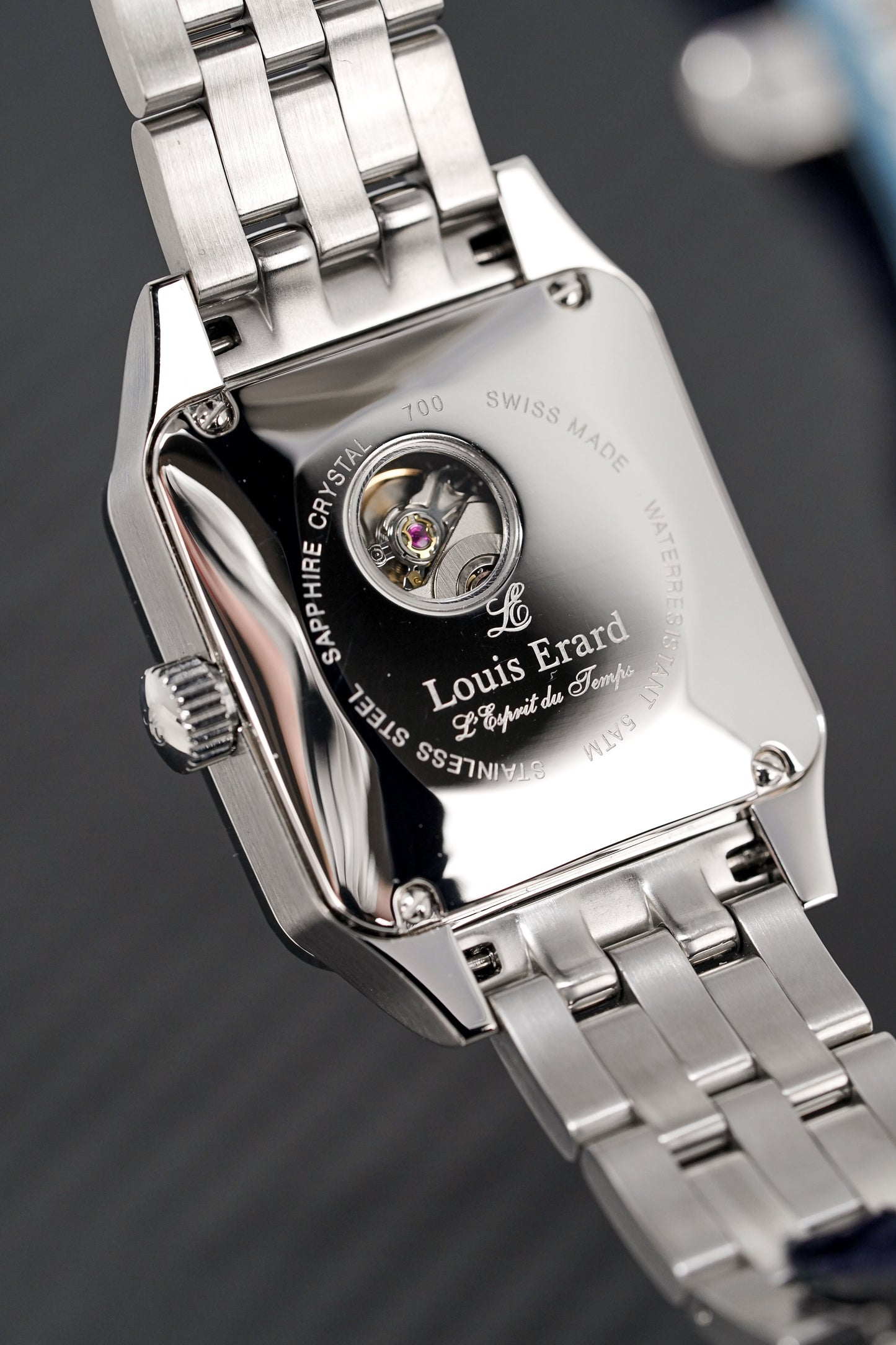 Louis Erard Watch Ladies Emotion Square Mother of Pearl Diamond 20700SE14.BMA18