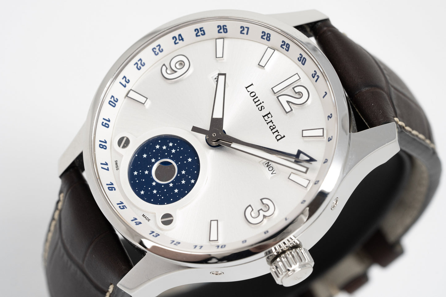 Louis Erard Watch Men's Automatic 1931 Moon Phase White 48223AA01.BDC52