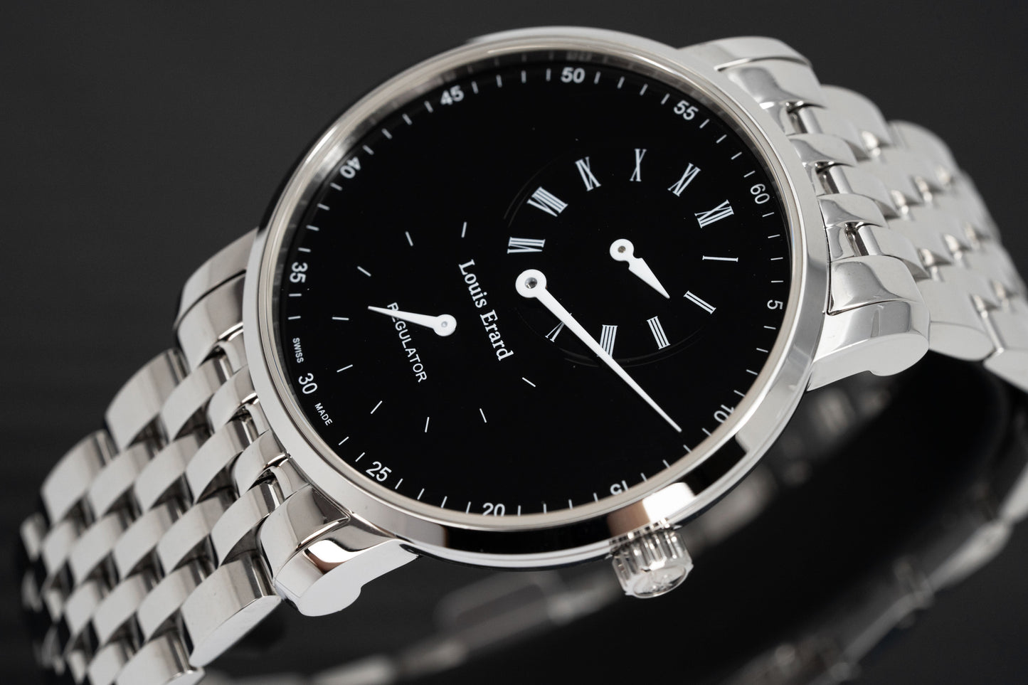 Louis Erard Watch Men's Mechanical Excellence Black Steel 50232AA02.BMA35