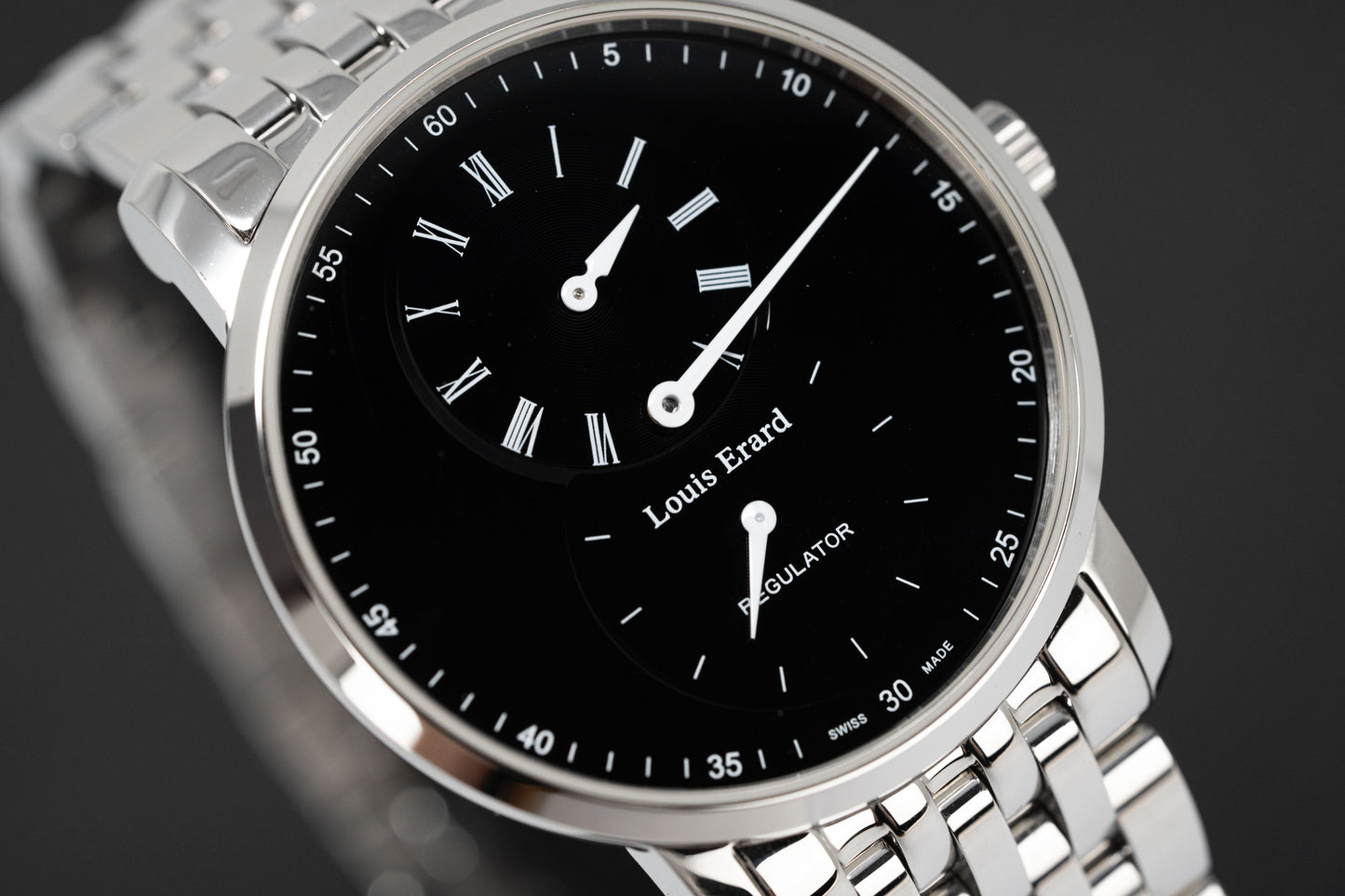 Louis Erard Watch Men's Mechanical Excellence Black Steel 50232AA02.BMA35