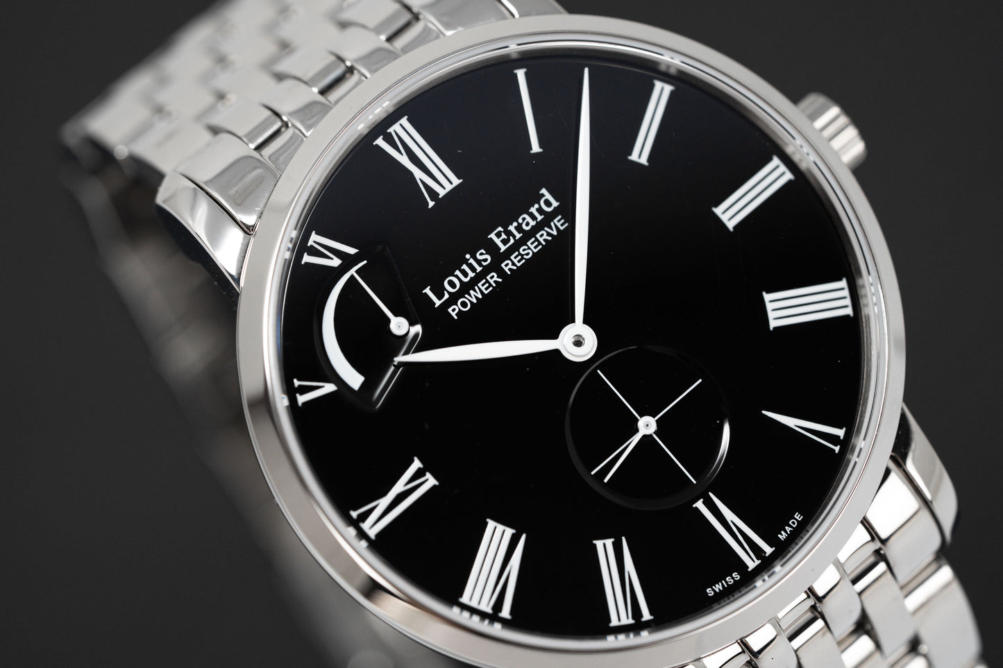 Louis Erard Watch Men's Hand Winding Excellence Black Steel 53230AA12.BMA35