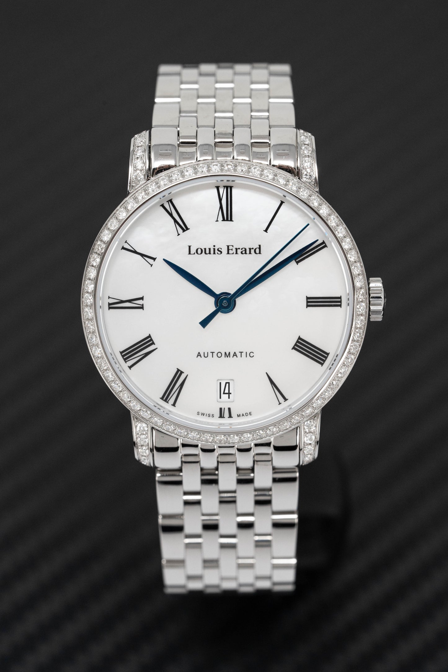 Louis Erard Ladies Diamond Watch Automatic Excellence White Mother of Pearl 68235FS04.BMA34