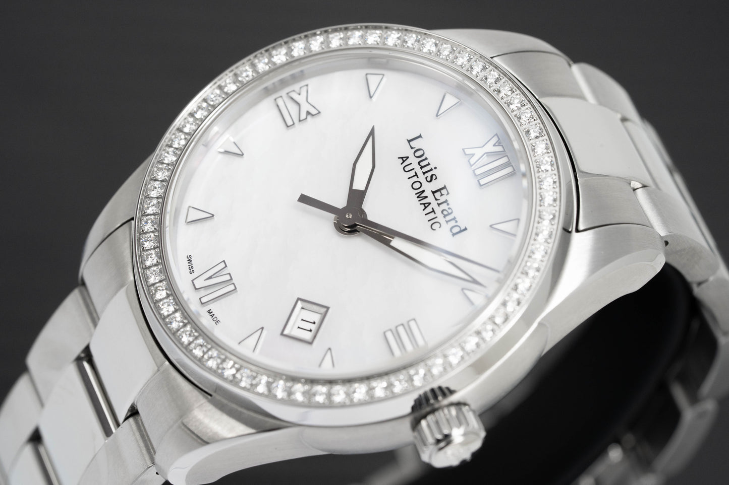 Louis Erard Watch Men's Automatic Heritage Diamond Mother of Pearl 69101SE04.BMA19