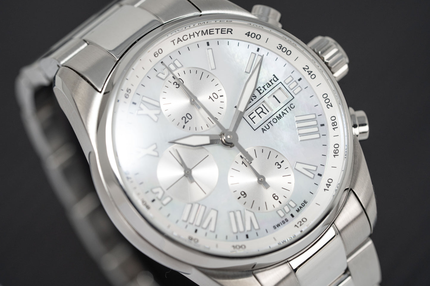 Louis Erard Watch Men's Heritage Automatic Chronograph White MOP 78102AA04.BMA22