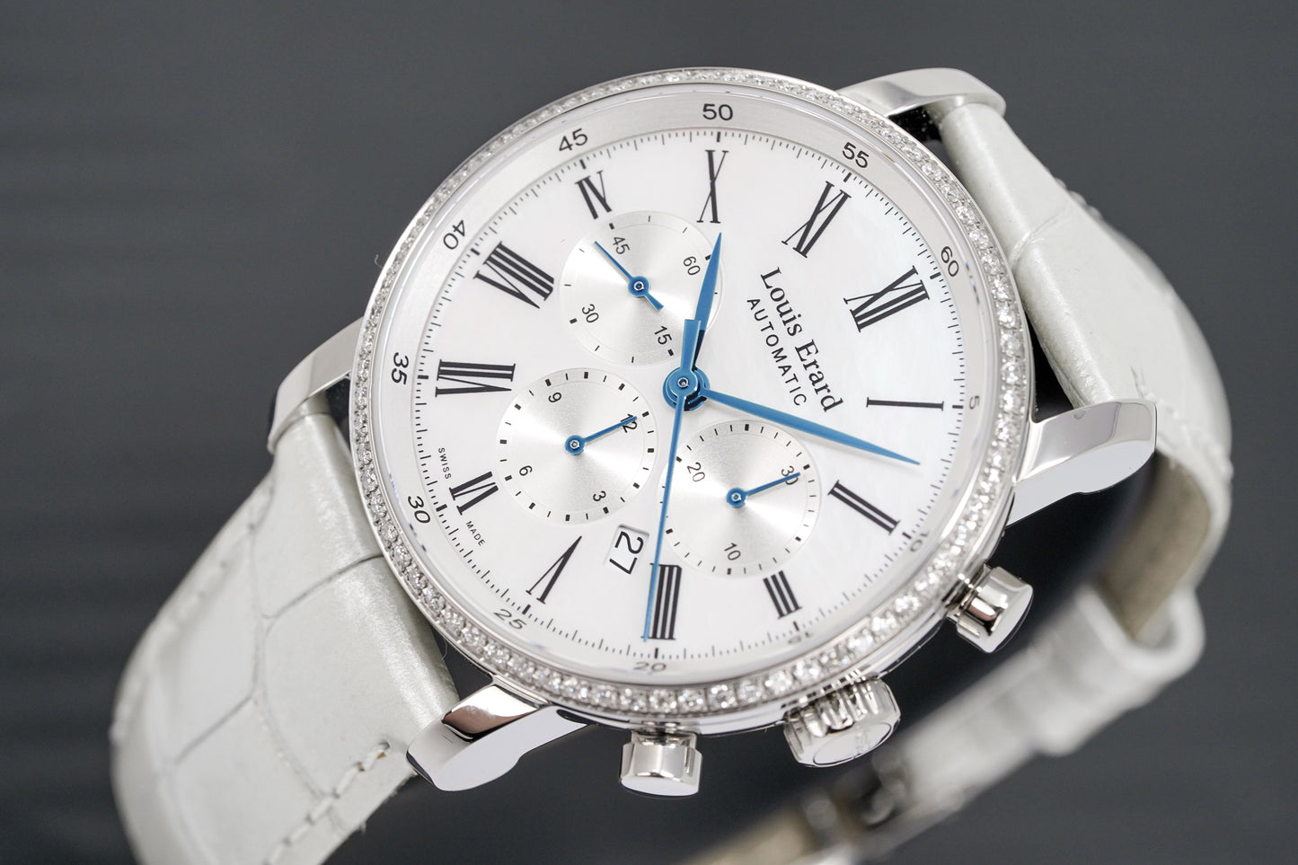 Louis Erard Watch Ladies Chronograph Excellence White Diamonds 84234SE04.BAV12