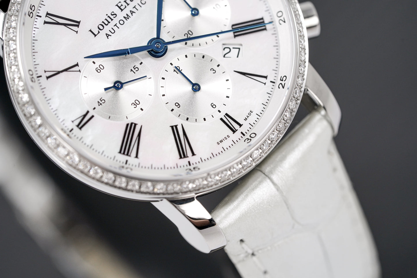 Louis Erard Watch Ladies Chronograph Excellence White Diamonds 84234SE04.BAV12