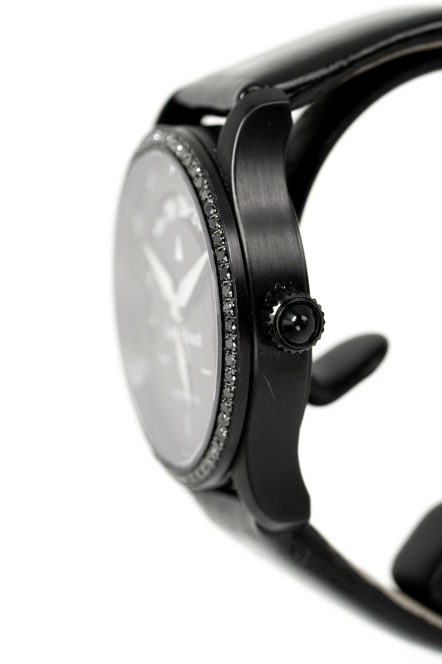 Louis Erard Ladies Watch Emotion Black Diamond Latex Strap 92601NS02.BDV11