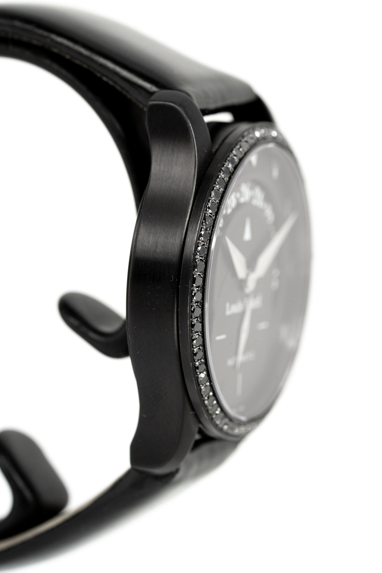 Louis Erard Ladies Watch Emotion Black Diamond Latex Strap 92601NS02.BDV11