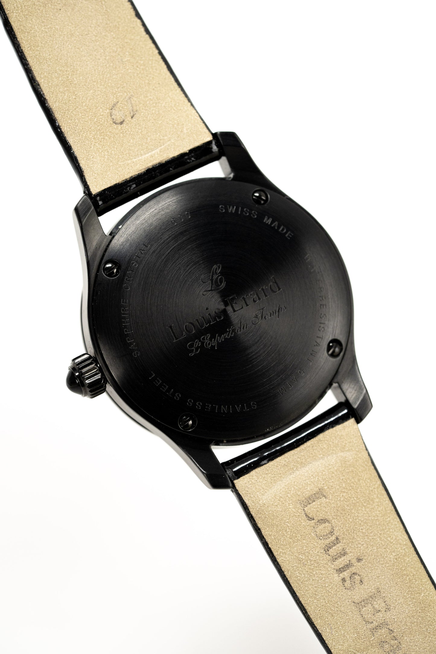 Louis Erard Ladies Watch Emotion Black Diamond Latex Strap 92601NS02.BDV11