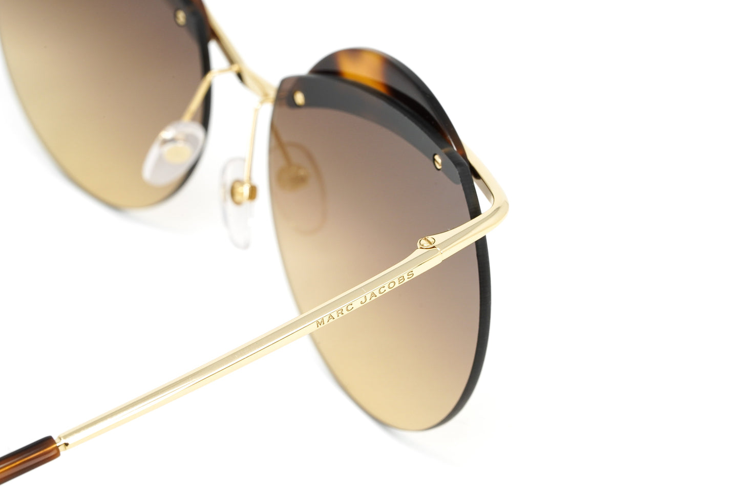 Marc Jacobs Women's Gold Round Sunglasses Brown Tortoise MARC 102/S J5G