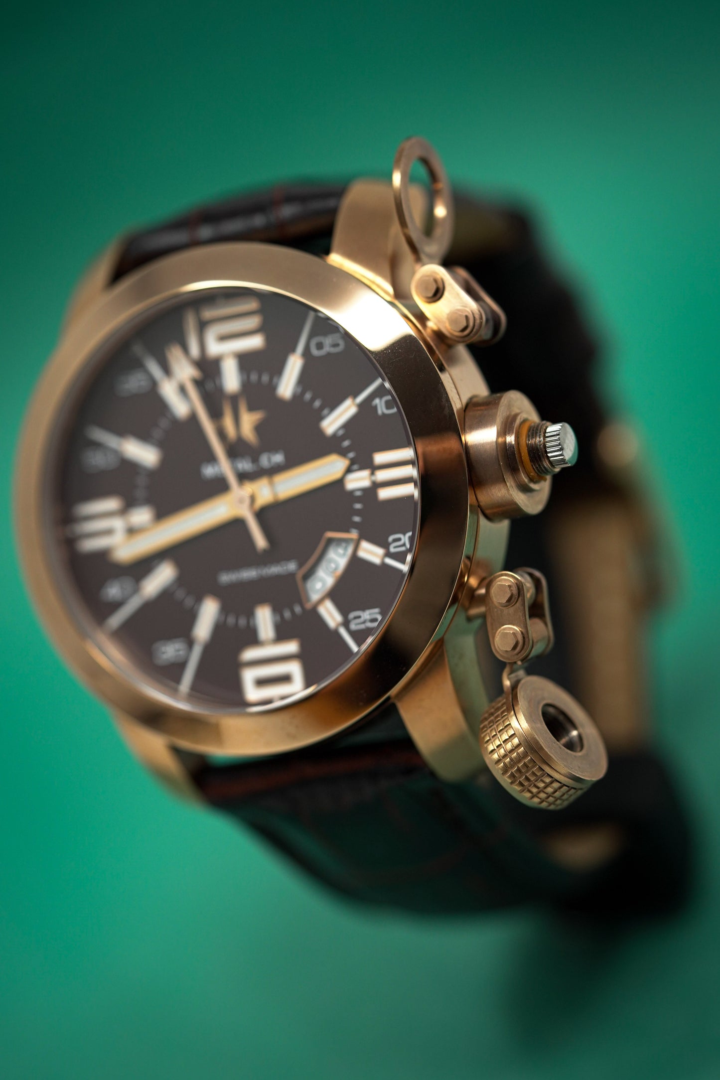 Metal.ch Men's Watch 44mm Black/Rose Gold 1340.44