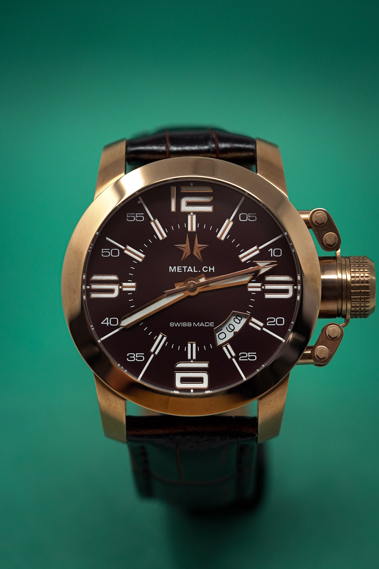Metal.ch Men's Watch 44mm Black/Rose Gold 1340.44
