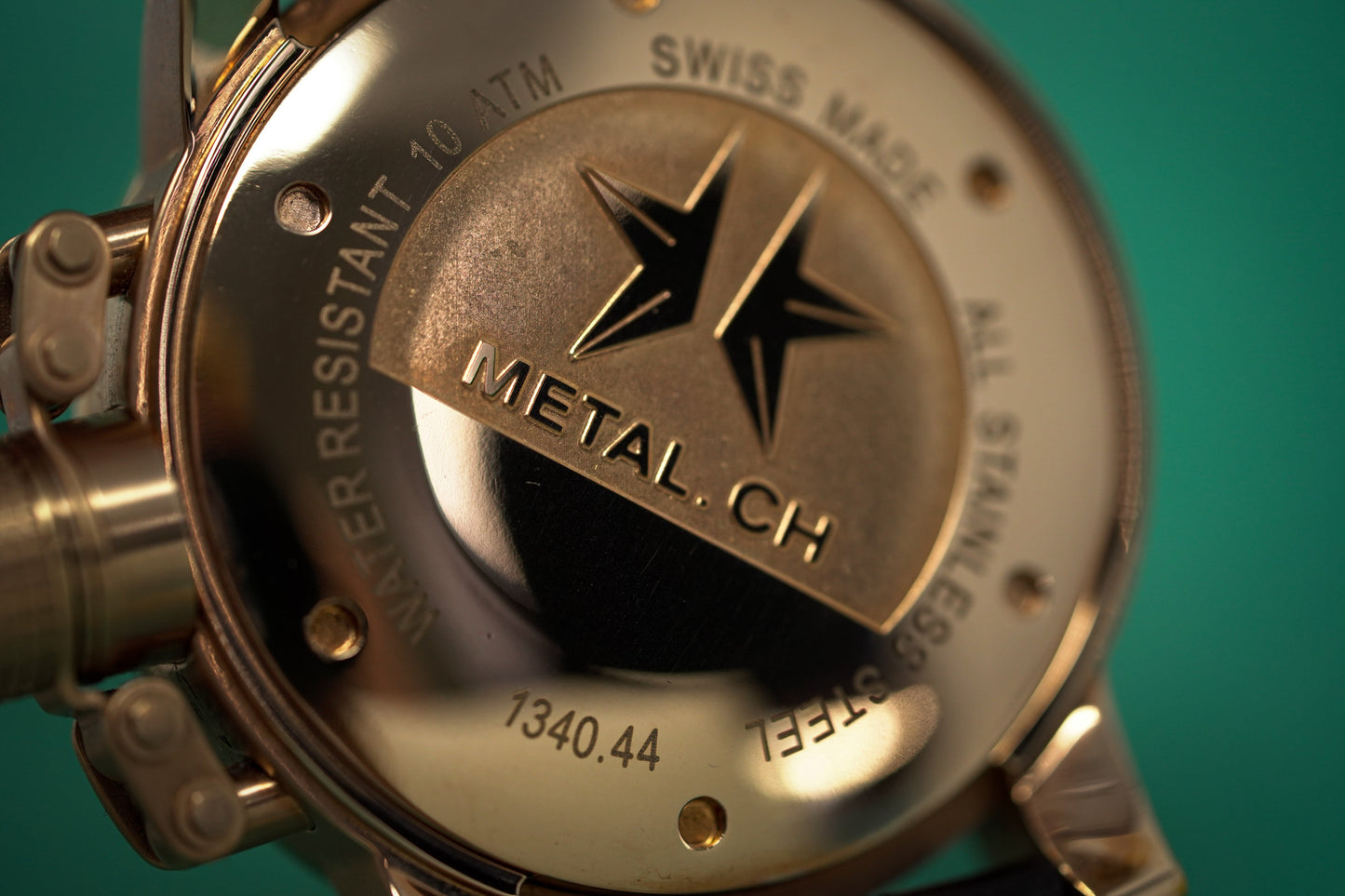 Metal.ch Men's Watch 44mm Black/Rose Gold 1340.44